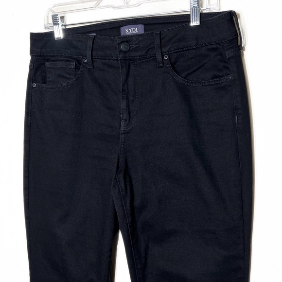 NYDJ Black Slimming Mid Rise Full Length Classic Fit Straight Leg Jeans - Picture 5 of 12